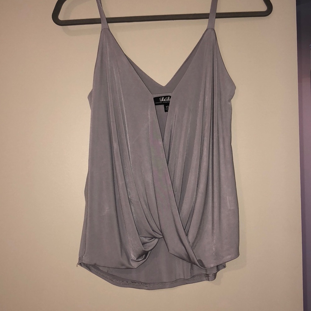 Grey silver lulu tank blouse